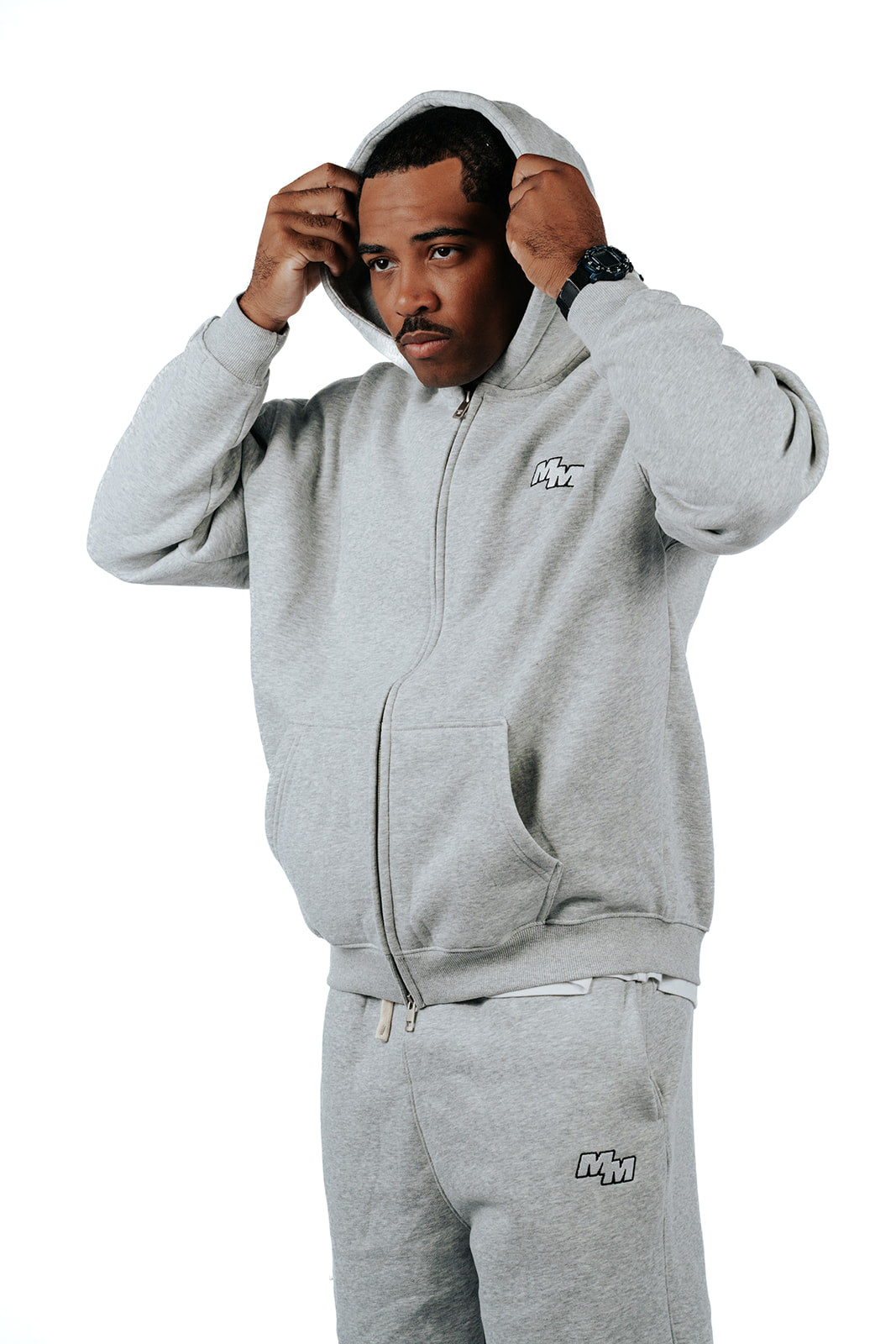 Grey MM Zip Up set