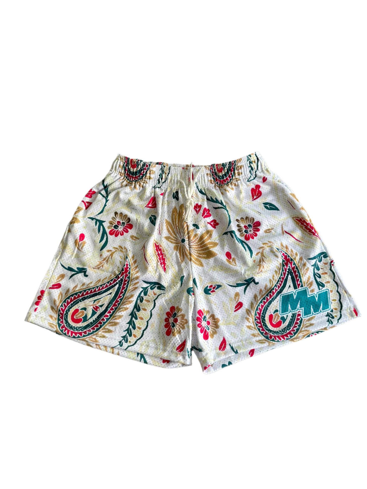 Cream paisley MM shorts