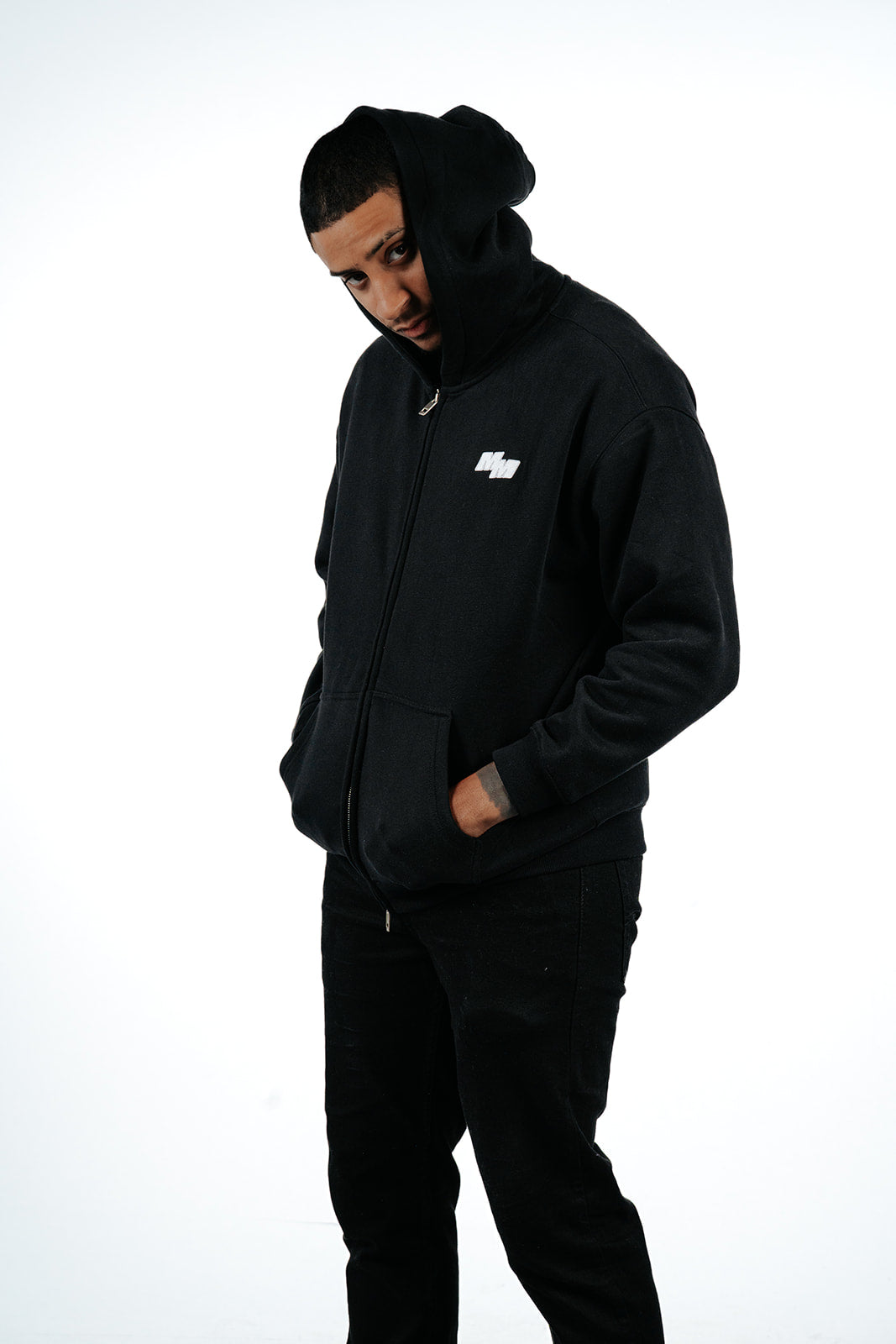 Black MM Zip Up set
