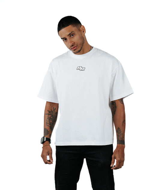 White MM Staple Tshirt