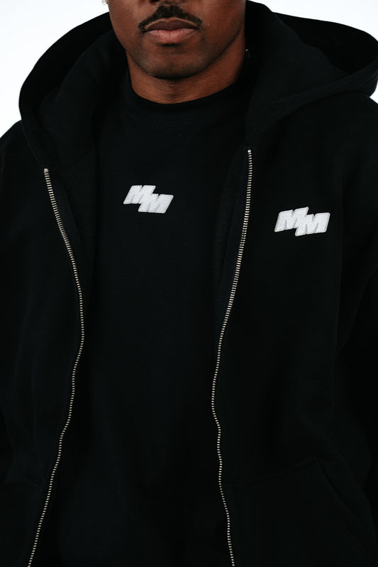 Black MM Zip Up set